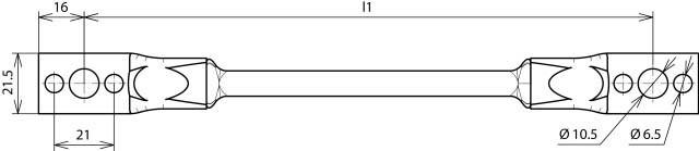 Immagine prodotto Dehn Cavo di collegamento Cu 16mm L 300mm m. 2 377310