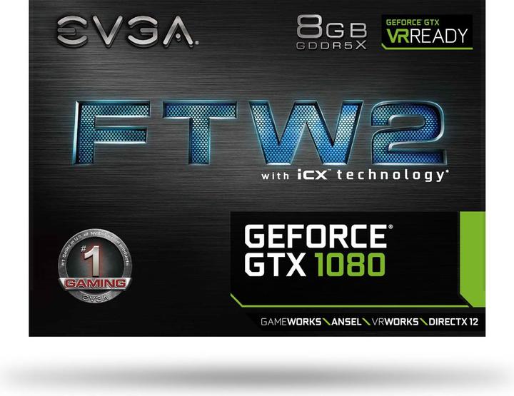 Actual product image EVGA GeForce GTX 1080 FTW 2 Gaming (8 GB)