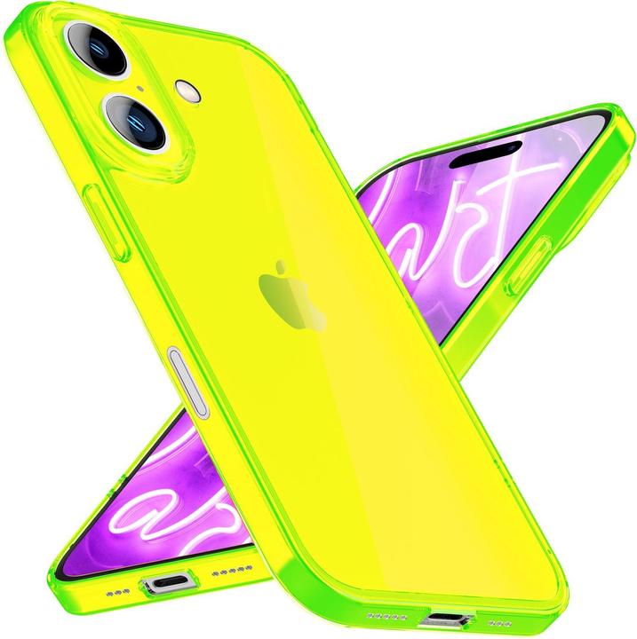 Actual product image Nalia Clear Transparent Neon Silicone Sleeve (Apple iPhone 16 Plus)