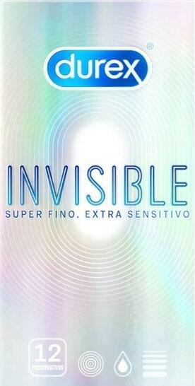 Image du produit Durex Invisible Extra Fin 12 Unités (12 pcs)