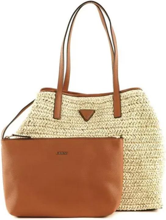 Immagine prodotto Guess Vikky, Textile Handbag, Large Tote, Natural / Cognac, 205222, 50 x 3
