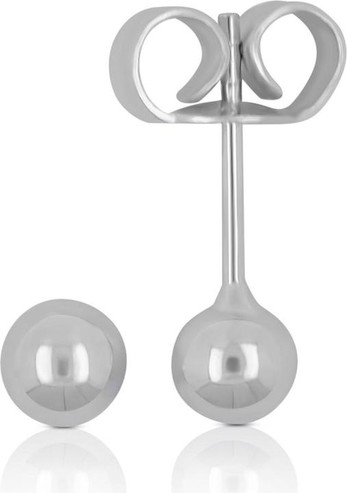 Immagine prodotto Muau Orecchini in oro bianco 750, 4 mm (Oro 750/18 K)