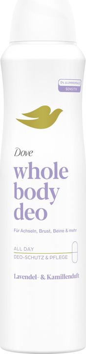 Dove Whole Body Deodorant Spray Lavendel- & Kamillenduft ohne Aluminiumsalze 150 ml (Spray, 150 ml)
