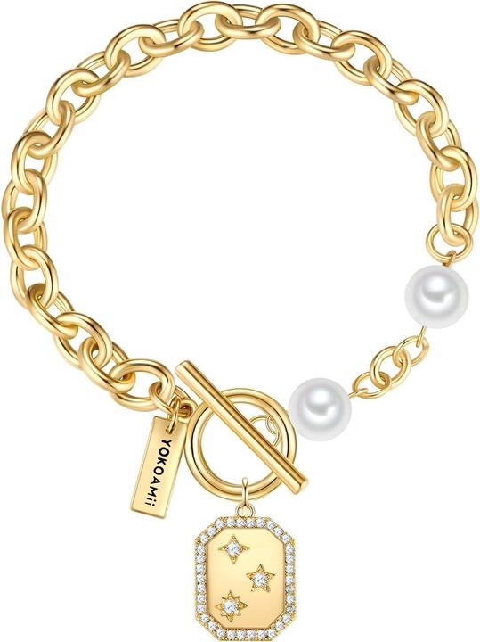 Image du produit Yokoamii Bracelet femme étoiles - 36358 (19 cm, Laiton)
