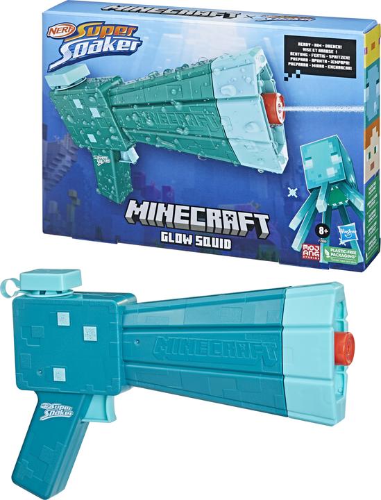 Actual product image Nerf Super Soaker Minecraft Glow Squid