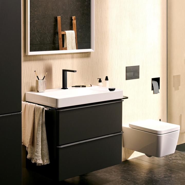 Actual product image hansgrohe Tecturis E 2-gats wastafelkraan 150 CoolStart met waste mat zwart