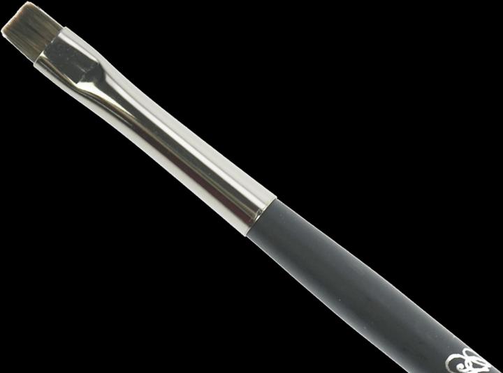 Actual product image Eyeshadow brush, flat, blunt, chrome ferrule, length: 15 cm with antibacterial synthetic hair