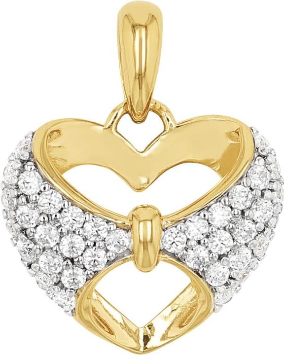 Amor Anhänger für Damen, 925 Sterling Silber, Zirkonia synth. | Herz (Silber 925)