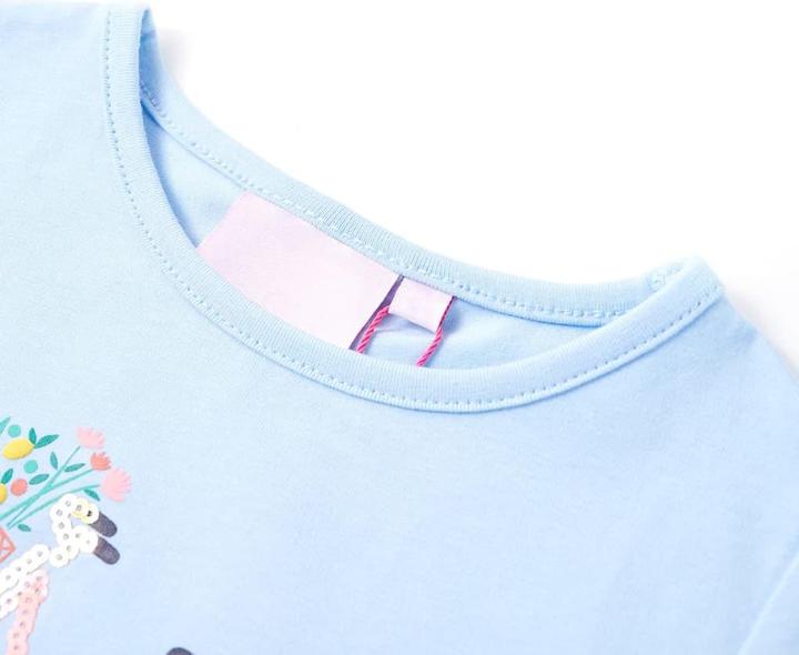 Immagine prodotto VidaXL T-shirt da bambino azzurro 140,Materiale: 95 % cotone. 5 (140)