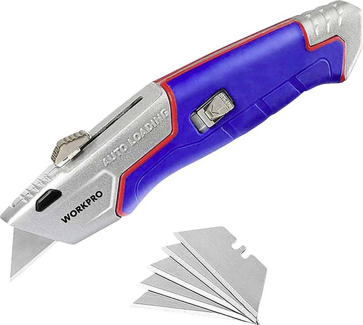 Workpro WP213012 Coltello universale autocaricante e retrattile 1 pz. (Taglierini)