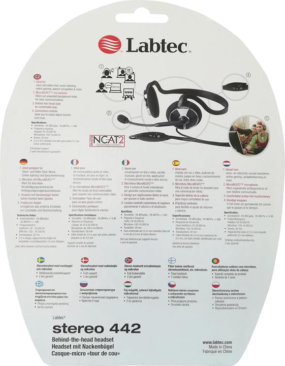 Produktbild Labtec Stereo Kopfhörer 442 (Kabelgebunden)