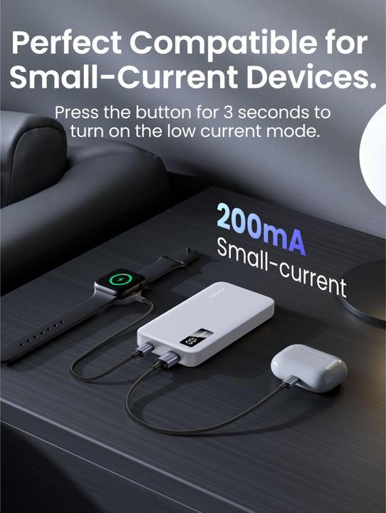 Actual product image Ugreen 10000mAh Two-way Fast Charging Powerbank White (10000 mAh, 22.50 W, 38.20 Wh)