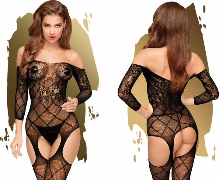 Produktbild Penthouse Lingerie Top-notch - Long-sleeved lace bodystocking with criss cross det (XL)