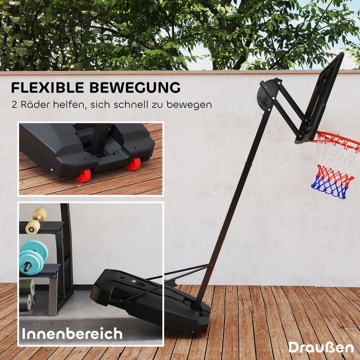 Actual product image Aiyaplay Kinder Basketballkorb Kunststoff, Stahl Rot