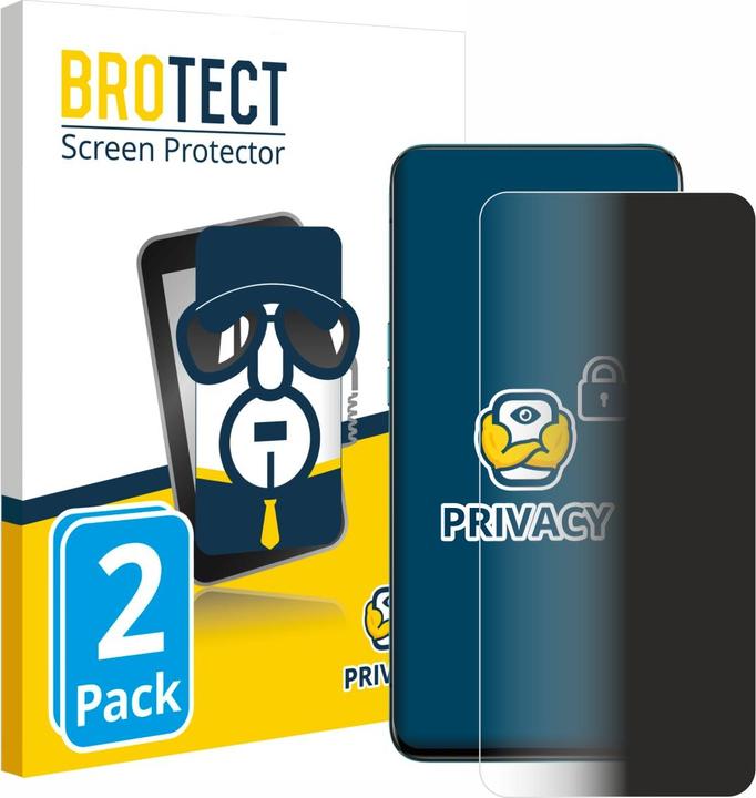 Produktbild BROTECT Sichtschutzfolie Anti-Spy Privacy Folie Blaulicht-Schutz (2 Stück, Oppo Reno 10x Zoom)