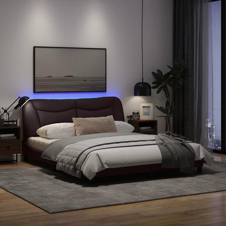 Actual product image VidaXL Bed frame with LED fabric (160 x 200 cm)