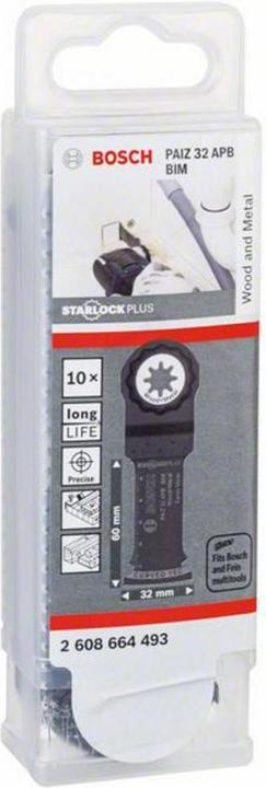 Produktbild Bosch Professional Zubehör BIM Tauchsägeblatt PAIZ 32 APB, Wood and Metal, 60 x 32 mm, 10er-Pack