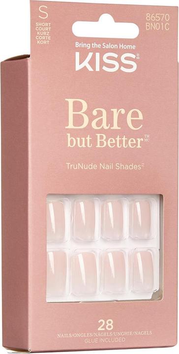 Actual product image KISS Bare But Better (Artificial nails, Nude pink)