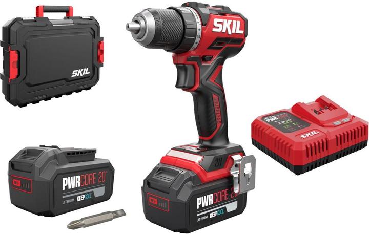 Actual product image Skil 20V cordless drill driver 3065 HB 2x4.0Ah case (Rechargeable battery operated)