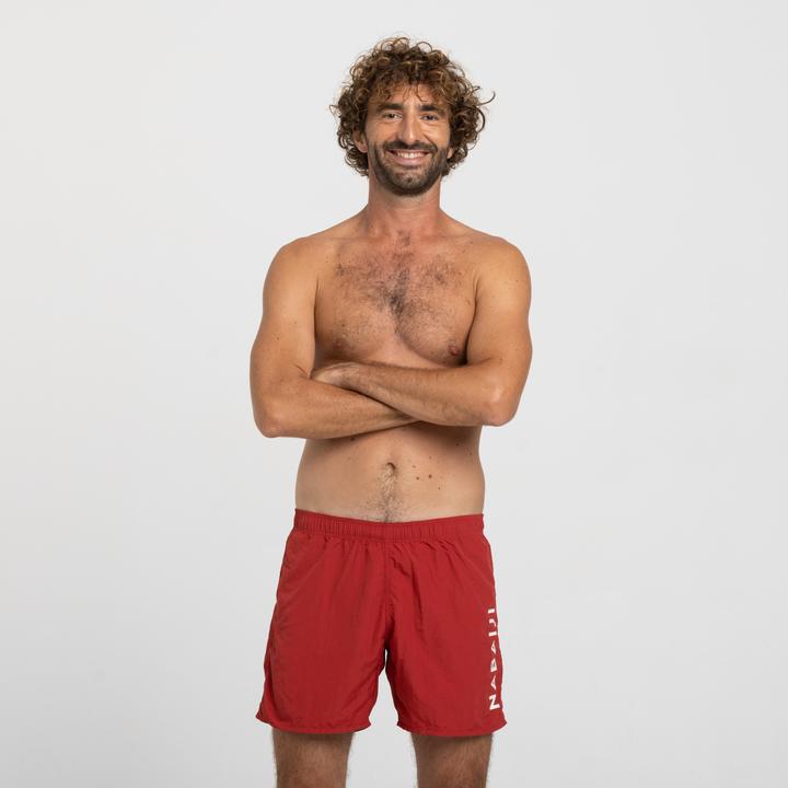 Actual product image Nabaiji Men's swim shorts - 100 red (46)