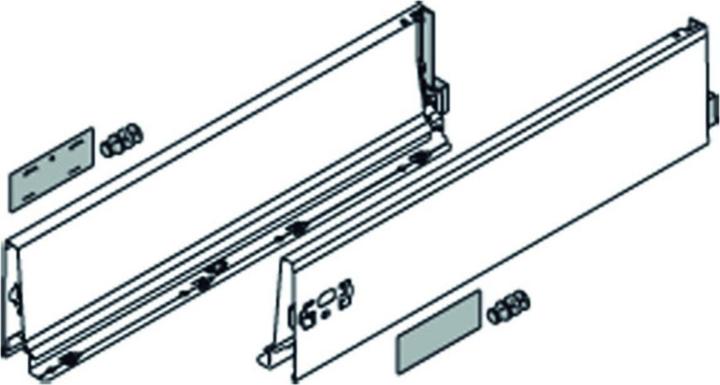Produktbild Blum Flexible Schubkasten-Sets TANDEMBOX antaro K, grau