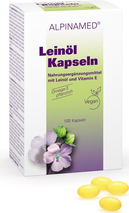 Produktbild Alpinamed Leinöl Kapseln (100 Stück, Kapseln, 112 g)