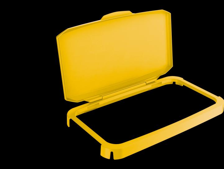 Actual product image Durable Hinged lid PP yellow W510xD285mm suitable for waste bin 60 l food-safe (60 l)