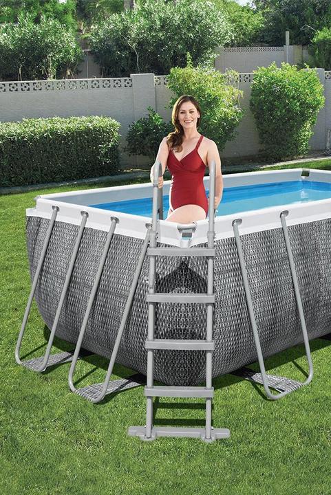 Image du produit Bestway Piscine rectangulaire à cadre électrique (412 x 201 x 122 cm)
