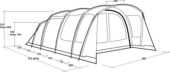 Image du produit Outwell Greenwood 6 (Tente tunnel, 26.60 kg, 6 personnes)