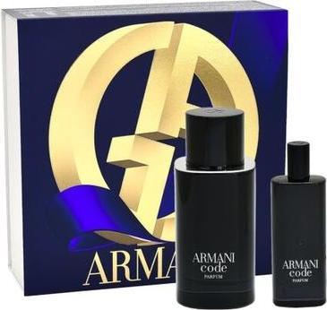 Actual product image Giorgio Armani Code Homme Le Parfum Set Eau de Parfum 75ml + Eau de Parfum 15ml (Eau de parfum, 1434.51 ml)
