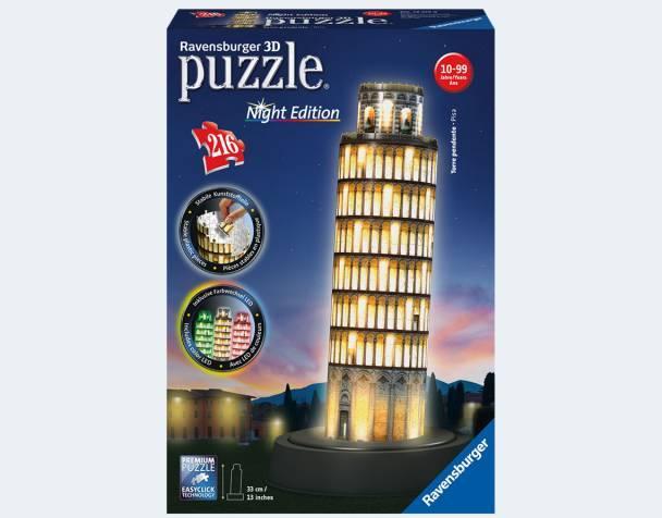 Produktbild Ravensburger 3D - Turm von Pisa Night Edition (216 Teile)
