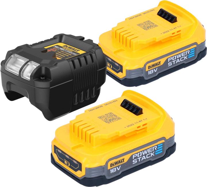 Produktbild DeWalt DCW 210 E2 Akku Exzenterschleifer 18 V 125 mm Brushless + 2x Powerstack Akku 1,7 Ah + (Exzenterschleifer)