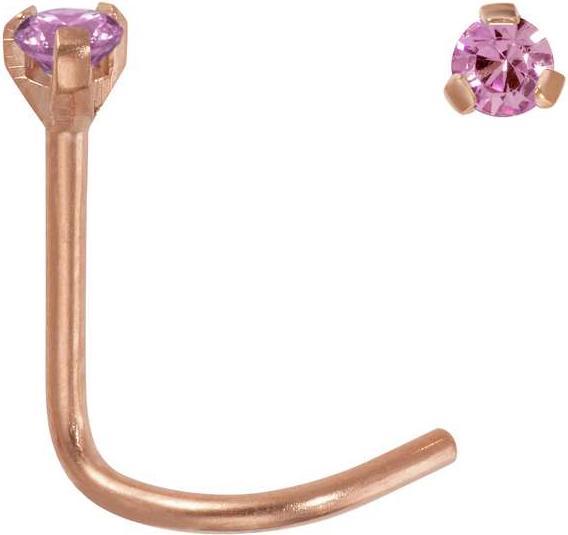 Bijouteria Nasenpiercing (PVD Beschichtung (goldfarbig), Zirkonia, Titan)