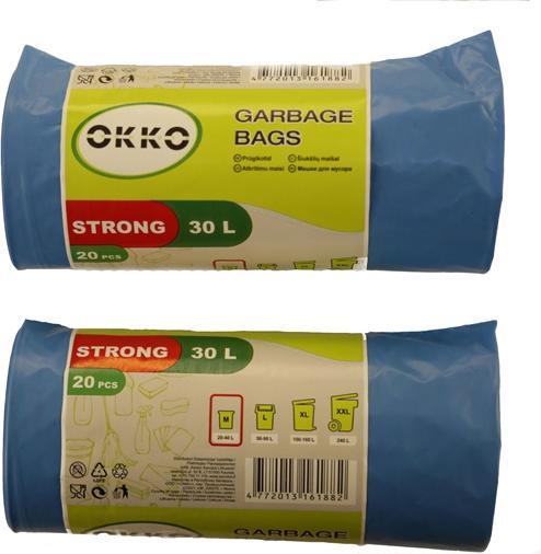 Produktbild Okko Trash Bag Strong Blue 30l 20pcs (20 x, 30 l)