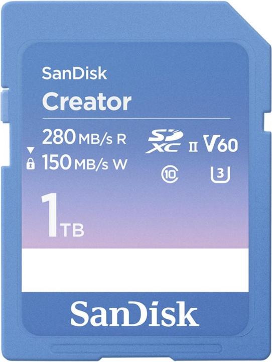 Actual product image SanDisk Creator UHS-II V60 (1000 GB, SDXC, U3, UHS-II)