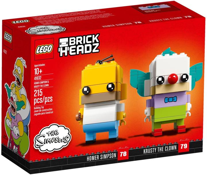 Actual product image LEGO Brick Headz Homer Simpson and Krusty the Clown 41632 (41632, LEGO Brickheadz)