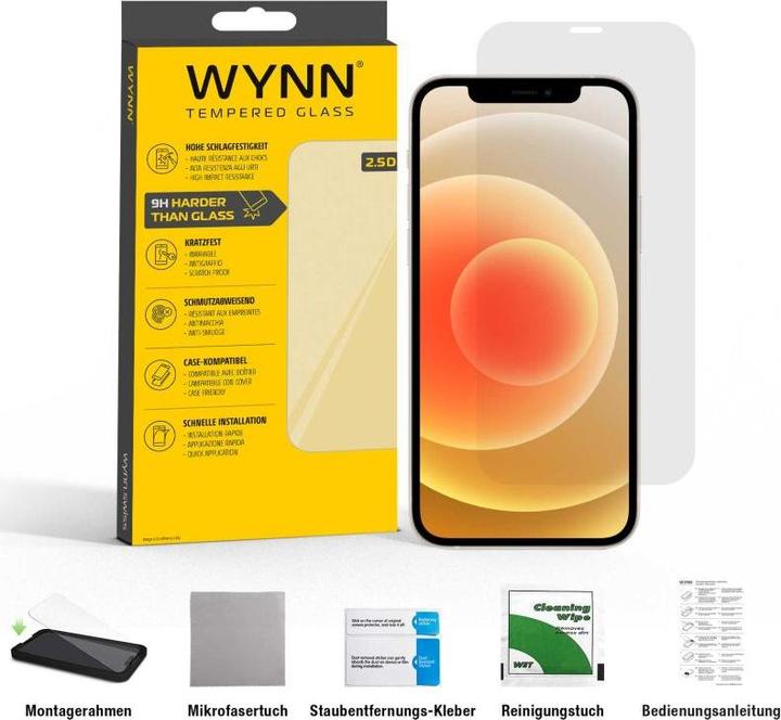 Wynn Electronics 2.5D Regular Schutzglas iPhone 12 /12 Pro (1 Stück, Realme 12 Pro+, Apple iPhone 12)