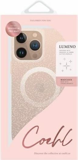 Actual product image Uniq etui Coehl Lumino iPhone 16 Pro Max 6.9" Magnetic Charging różowo złoty/rose gold (Apple iPhone 16 Pro Max)