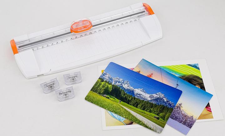 Actual product image Peach Rotary cutter A4 3in1 3 cutting modes PC200-10 white (5 Sheets, A4)