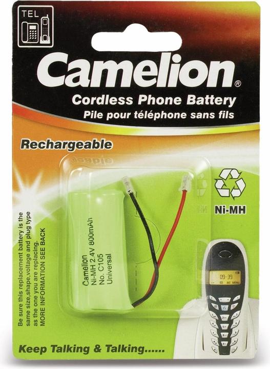 Actual product image Camelion NiMH battery pack 2.4V/800mAh 1 piece