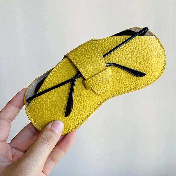 Actual product image Only-Bags.Store PU Leder tragbare Brillen Tasche Sonnenbrille Lagerung Taschen Auto Brille Schutzhülle