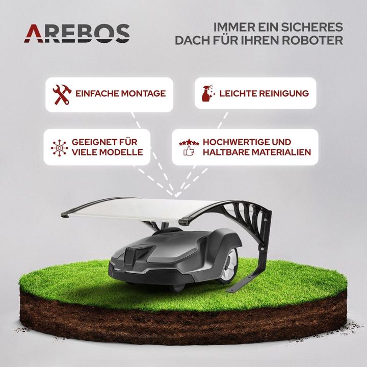 Image du produit Arebos Garage pour tondeuse robot (Tondeuse automatique, Garage pour tondeuse robot)