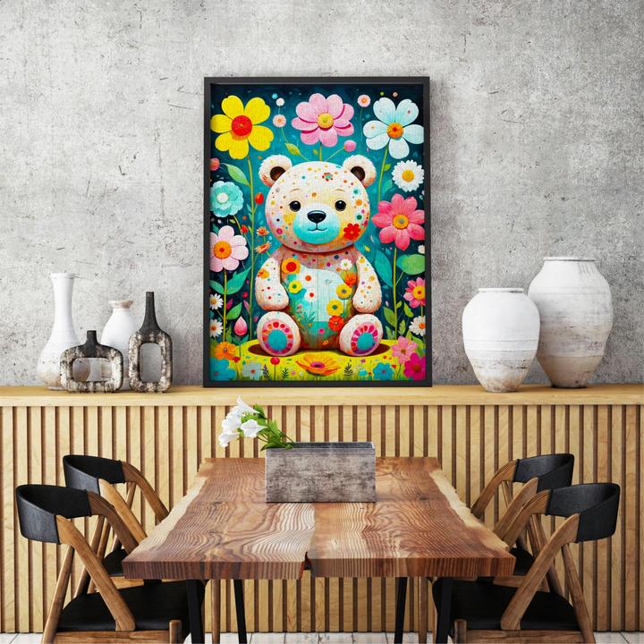 Actual product image Enjoy Puzzle Puzzle 1000 pieces - Flower Teddy Bear (1000 pieces)