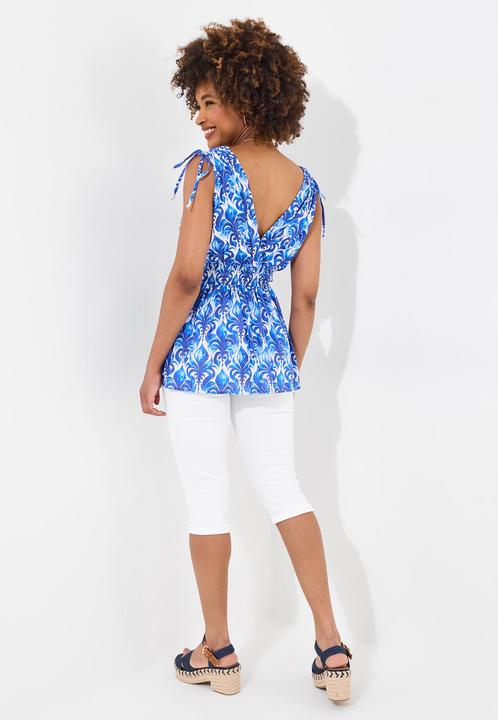 Actual product image Joe Browns Printed V-Neck Tie Shoulder Top