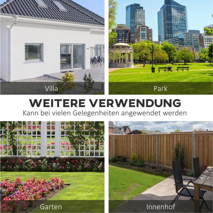 Produktbild Outsunny Gartenbank mit Rückenlehne
