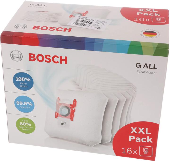 Produktbild Bosch Hausgeräte Staubbeutel Type G ALL XXL Pack, BBZ16GALL (16 x)