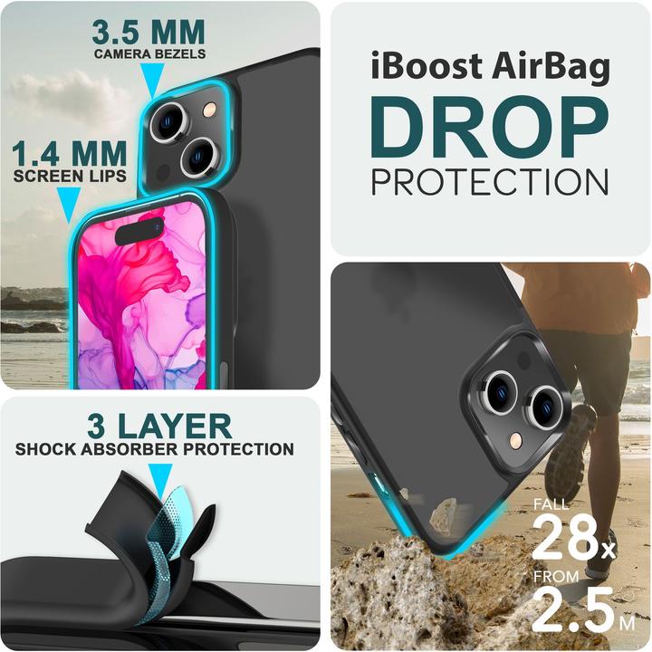 Immagine prodotto Nalia Manica ibrida opaca trasparente smerigliata (Apple iPhone 15 Plus)
