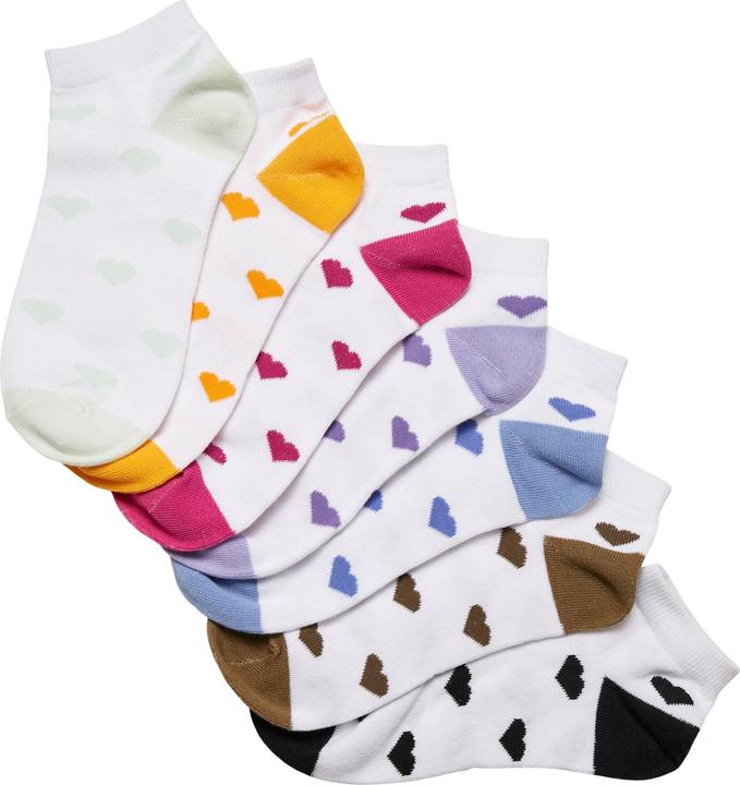 Actual product image Urban Classics Recycled Yarn Heart Sneaker Socks 7-Pack - 17236 (pack of 7, 47 - 50)