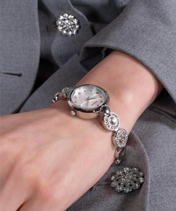 Actual product image Guess P SLV CS / SUN SLV DL / P SLV BRCT W/ CRYS W/ ADJT G LINKS Wristwatch (26 mm)