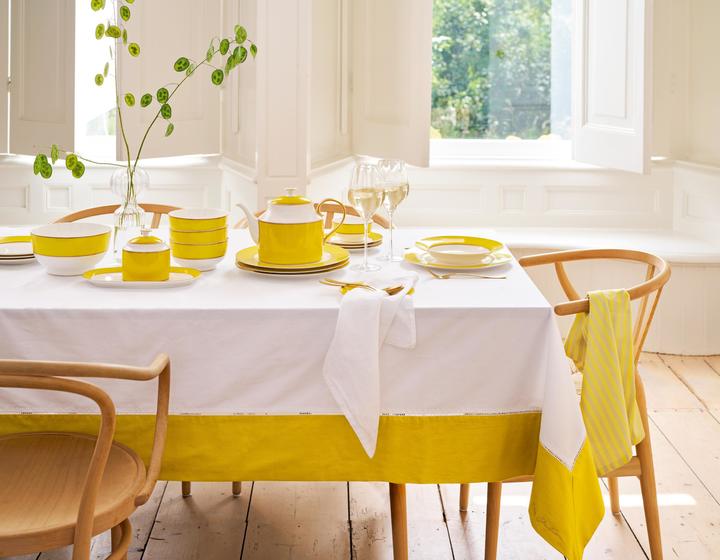 Image du produit PIP Studio Chicue nappe blanc/jaune 160x310cm (160 x 310 cm)